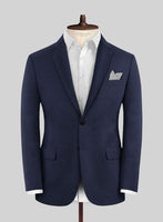 Hardy Minnis Navy Blue Twill Wool Suit - StudioSuits