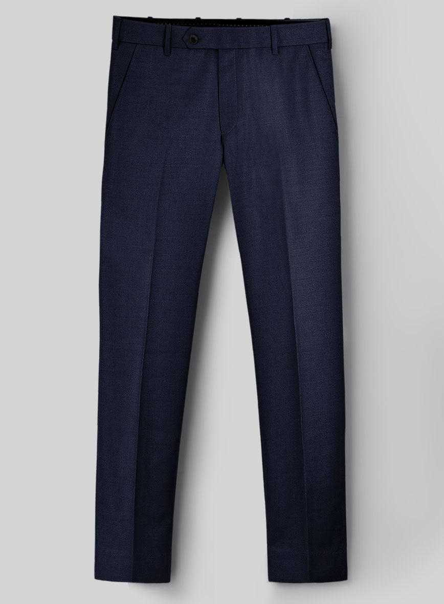 Hardy Minnis Navy Blue Twill Wool Suit - StudioSuits