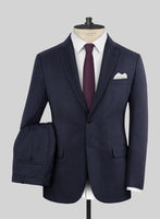 Hardy Minnis Pane Blue Wool Suit - StudioSuits