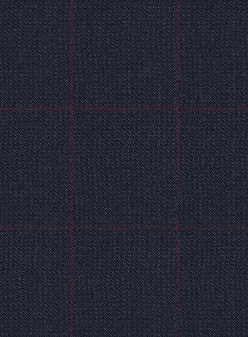 Hardy Minnis Pane Blue Wool Suit - StudioSuits