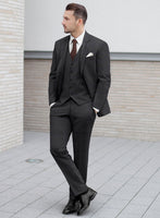 Hardy Minnis Pane Charcoal Wool Suit - StudioSuits