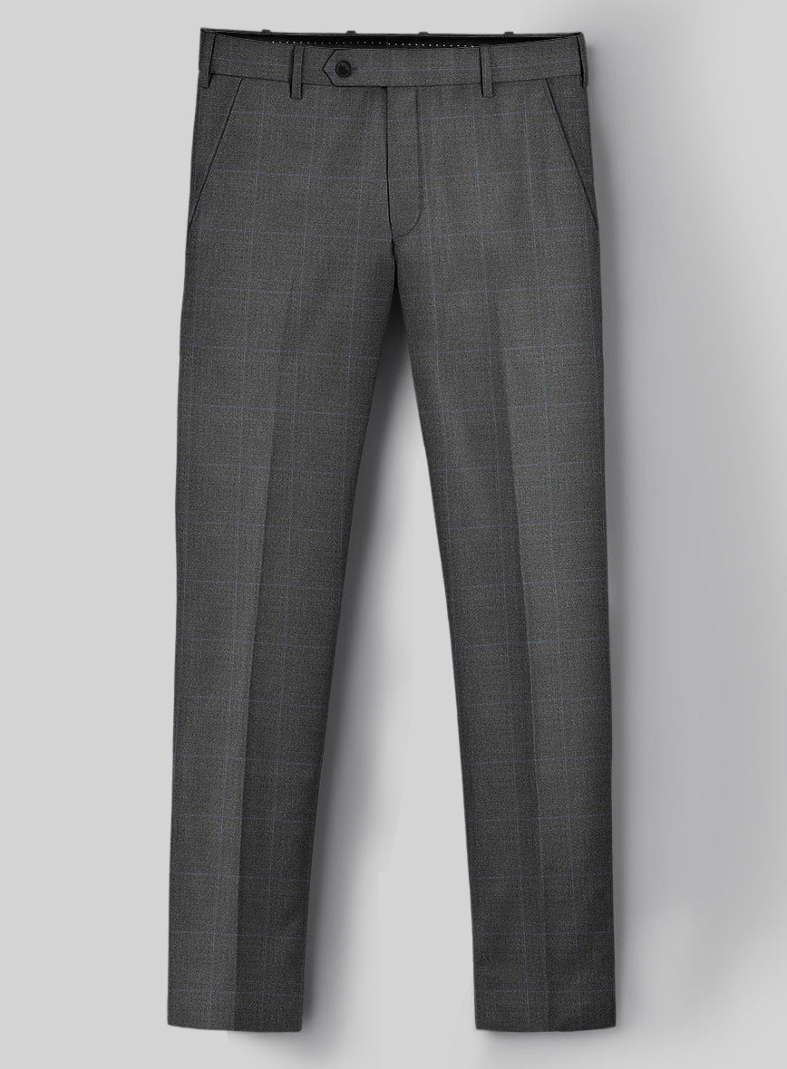 Hardy Minnis Pane Gray Wool Pants - StudioSuits