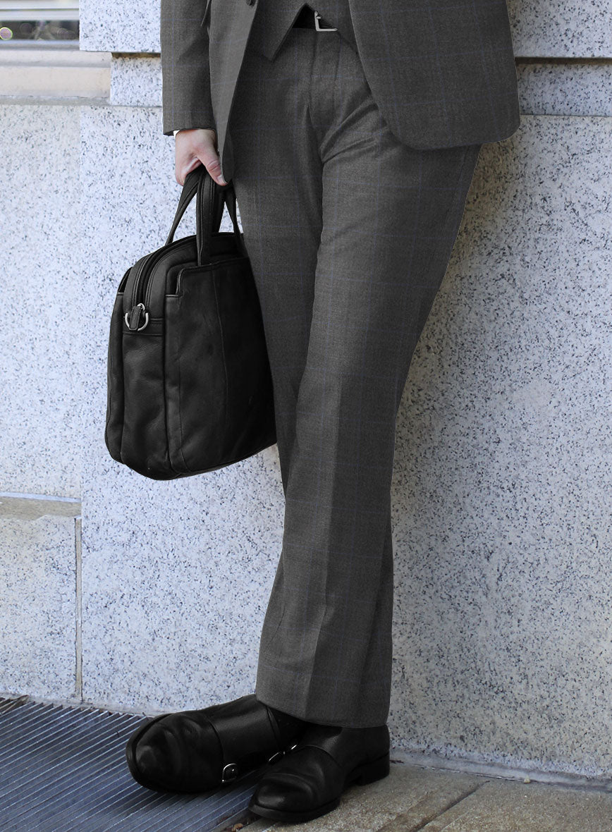 Hardy Minnis Pane Gray Wool Pants - StudioSuits