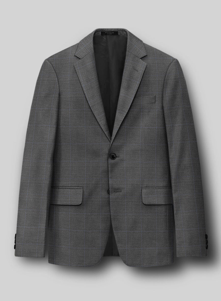 Hardy Minnis Pane Gray Wool Suit - StudioSuits