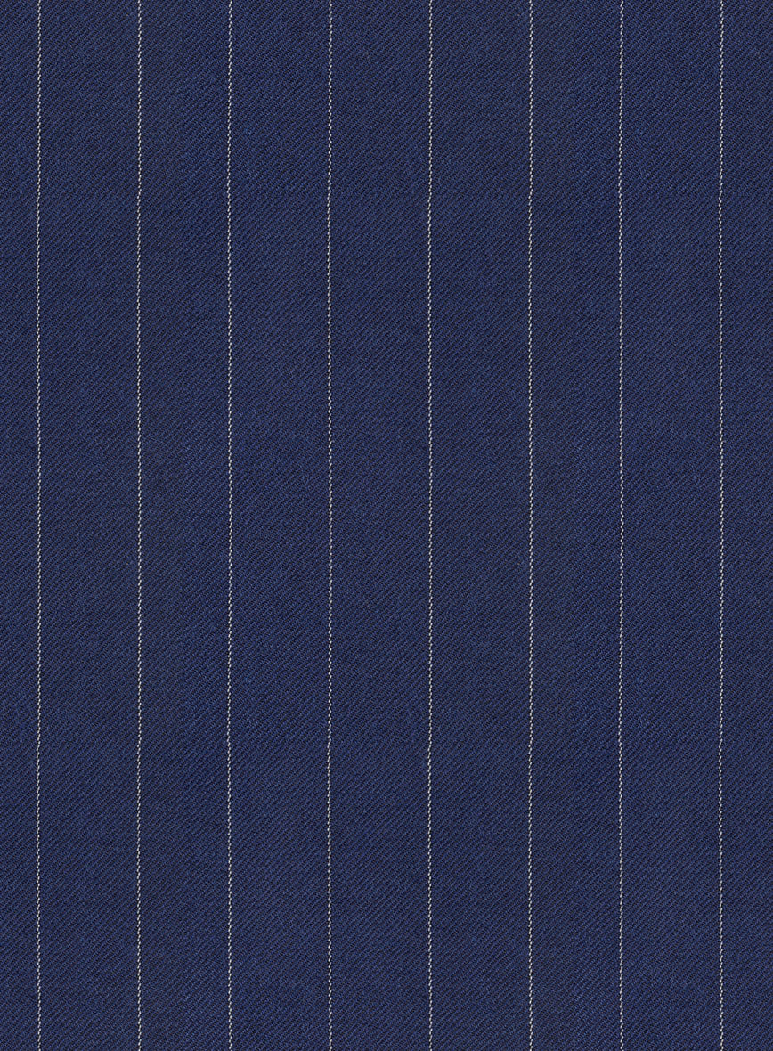 Hardy Minnis Royal Blue Pinstripe Wool Jacket - StudioSuits