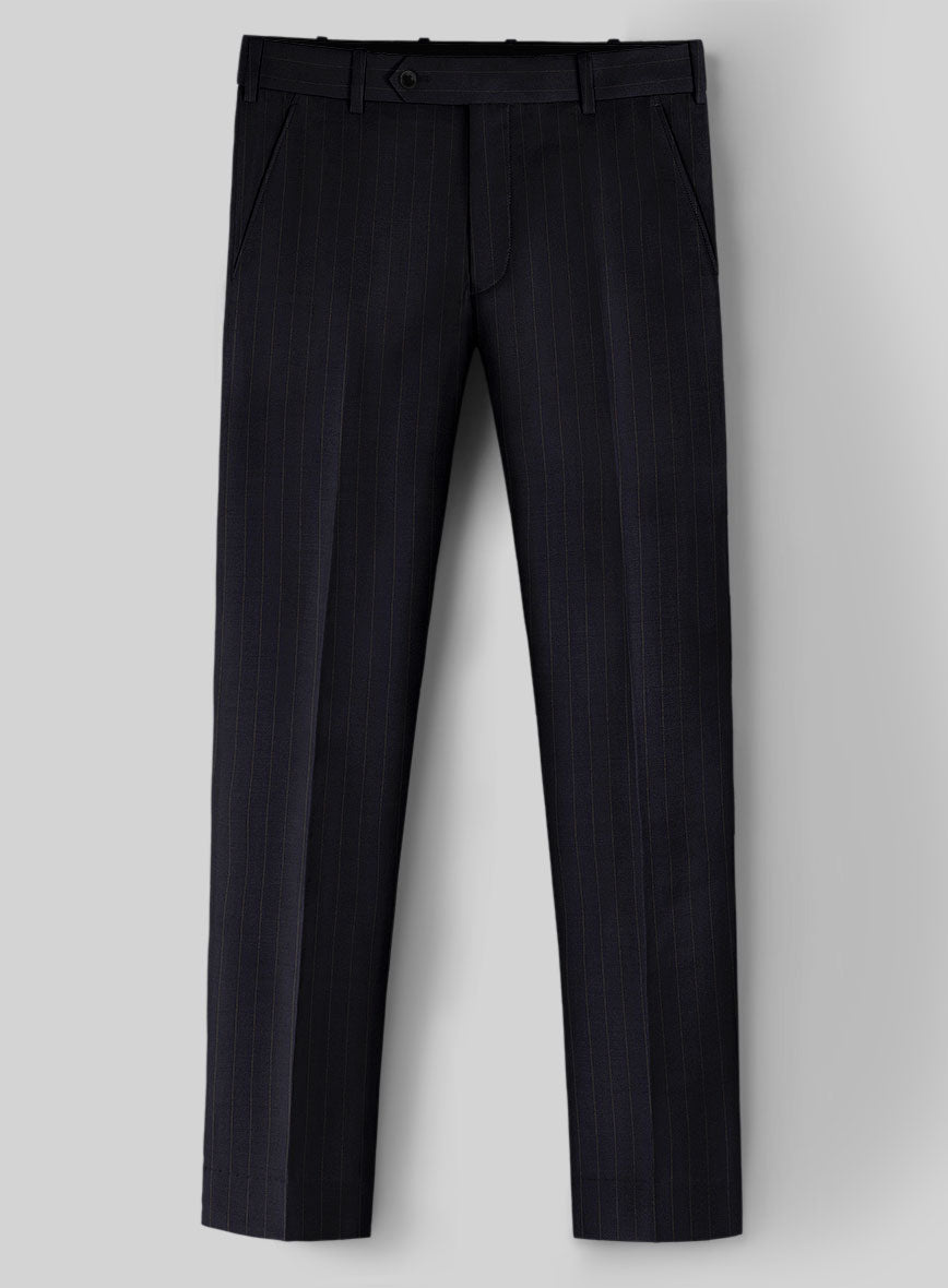 Hardy Minnis Blue Chalkstripe Wool Suit - StudioSuits