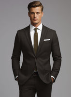 Hardy Minnis Deep Brown Twill Wool Jacket - StudioSuits