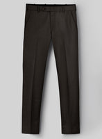 Hardy Minnis Deep Brown Twill Wool Pants - StudioSuits