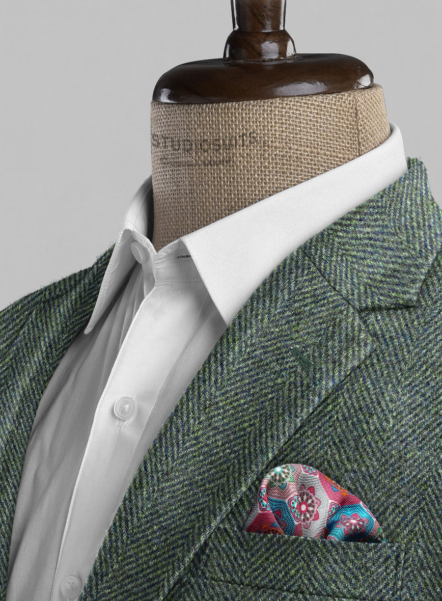 Harris Tweed Wide Herringbone Green Suit - StudioSuits