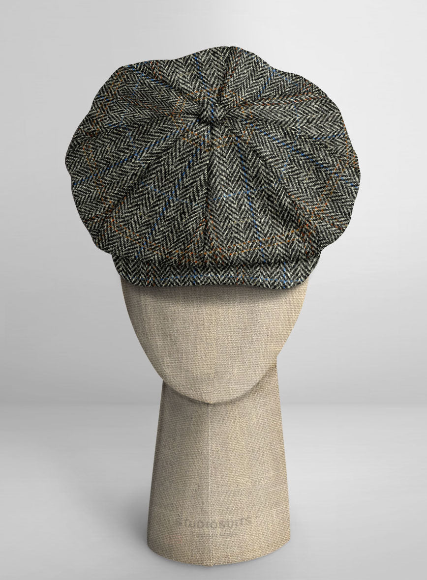 Harris Tweed Country Gray Newsboy Cap - StudioSuits