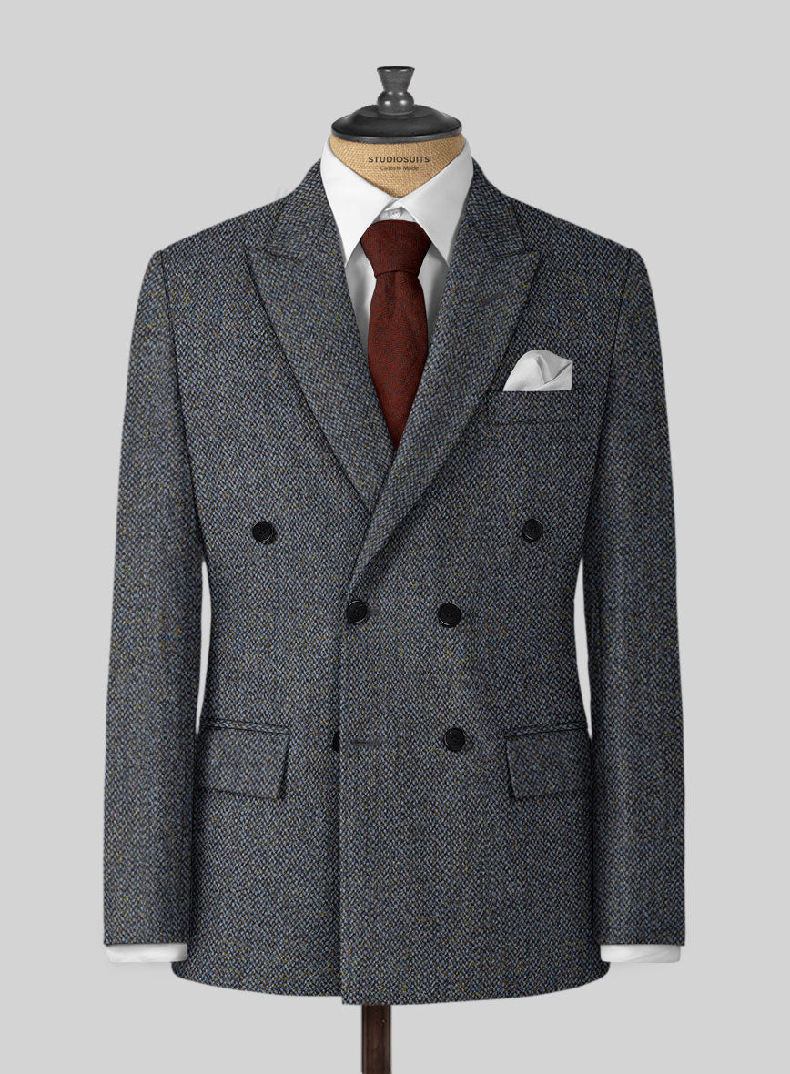 Harris Tweed Barley Blue Suit - StudioSuits