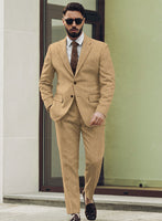 Harris Tweed Beige Herringbone Suit - StudioSuits