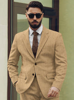 Harris Tweed Beige Herringbone Suit - StudioSuits