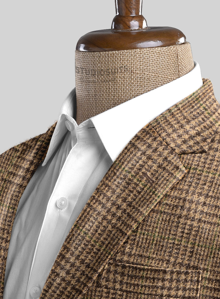 Harris Tweed Brown Glen Jacket - StudioSuits