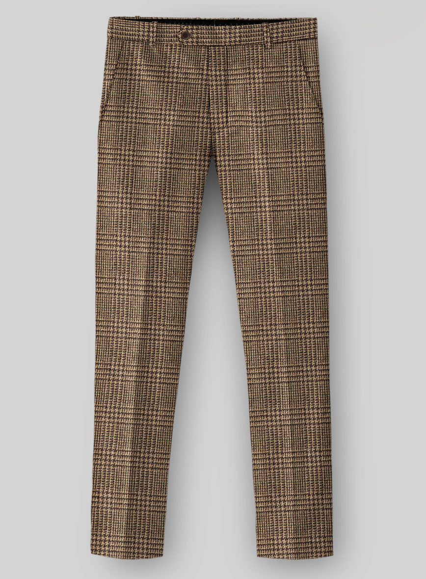 Harris Tweed Brown Glen Pants - StudioSuits