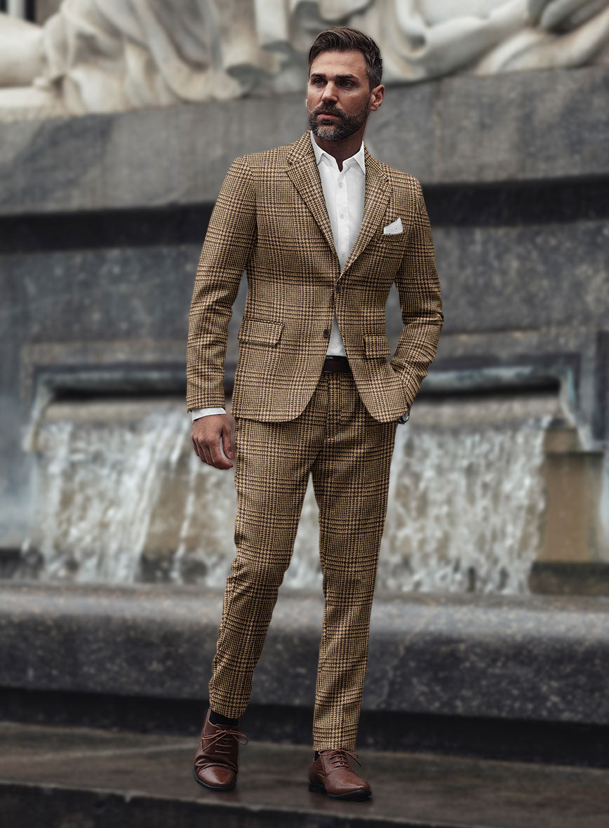 Harris Tweed Brown Glen Suit - StudioSuits