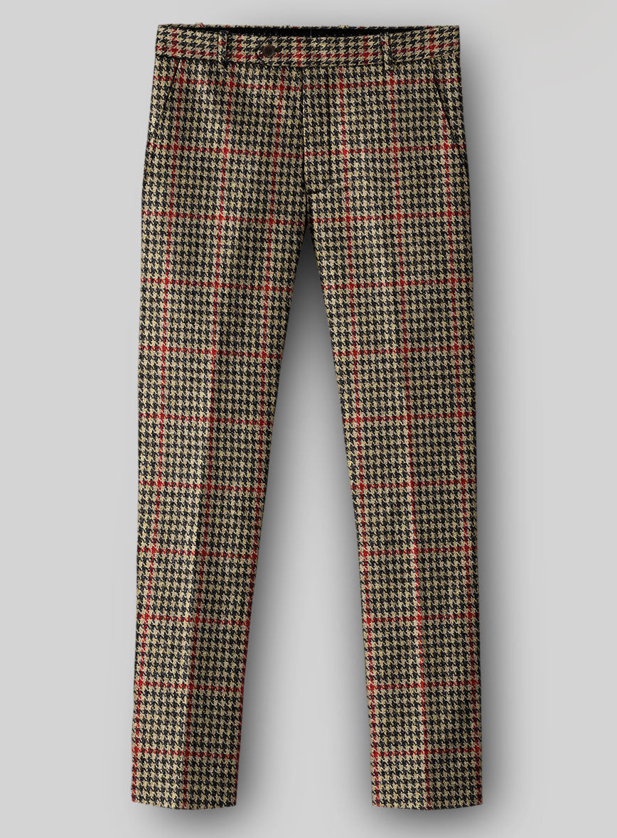 Harris Tweed Carmine Beige Pants - StudioSuits