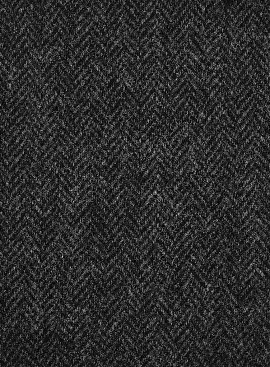 Harris Tweed Charcoal Herringbone Suit - StudioSuits