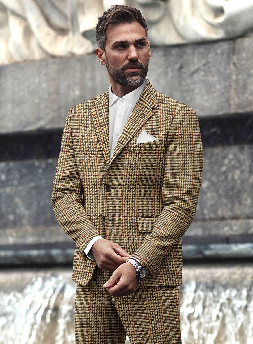 Harris Tweed Chestnut Glen Jacket - StudioSuits