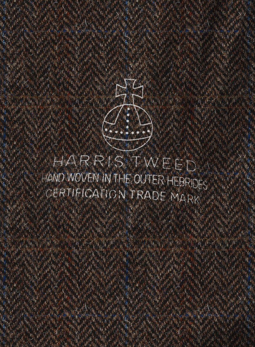 Harris Tweed Country Dark Brown Patch Pocket Jacket - StudioSuits