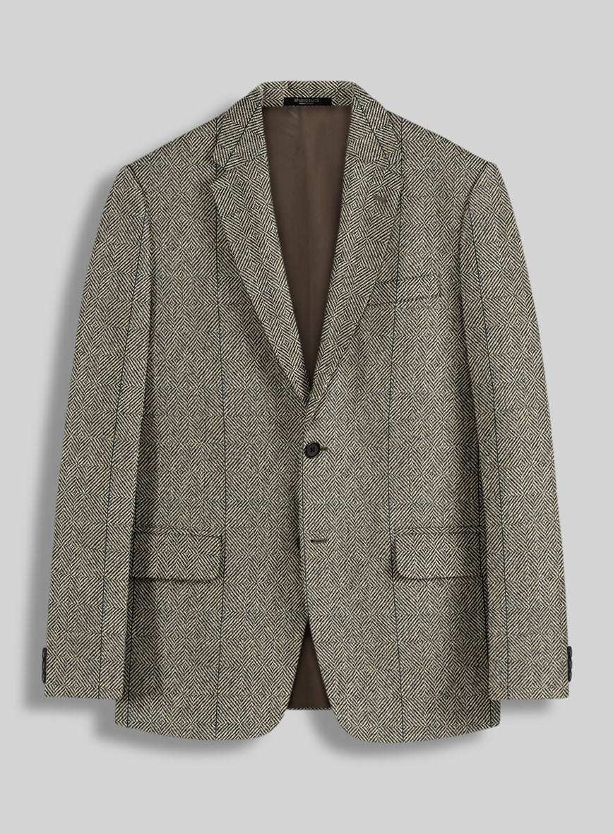 Harris Tweed Country Greige Jacket - StudioSuits