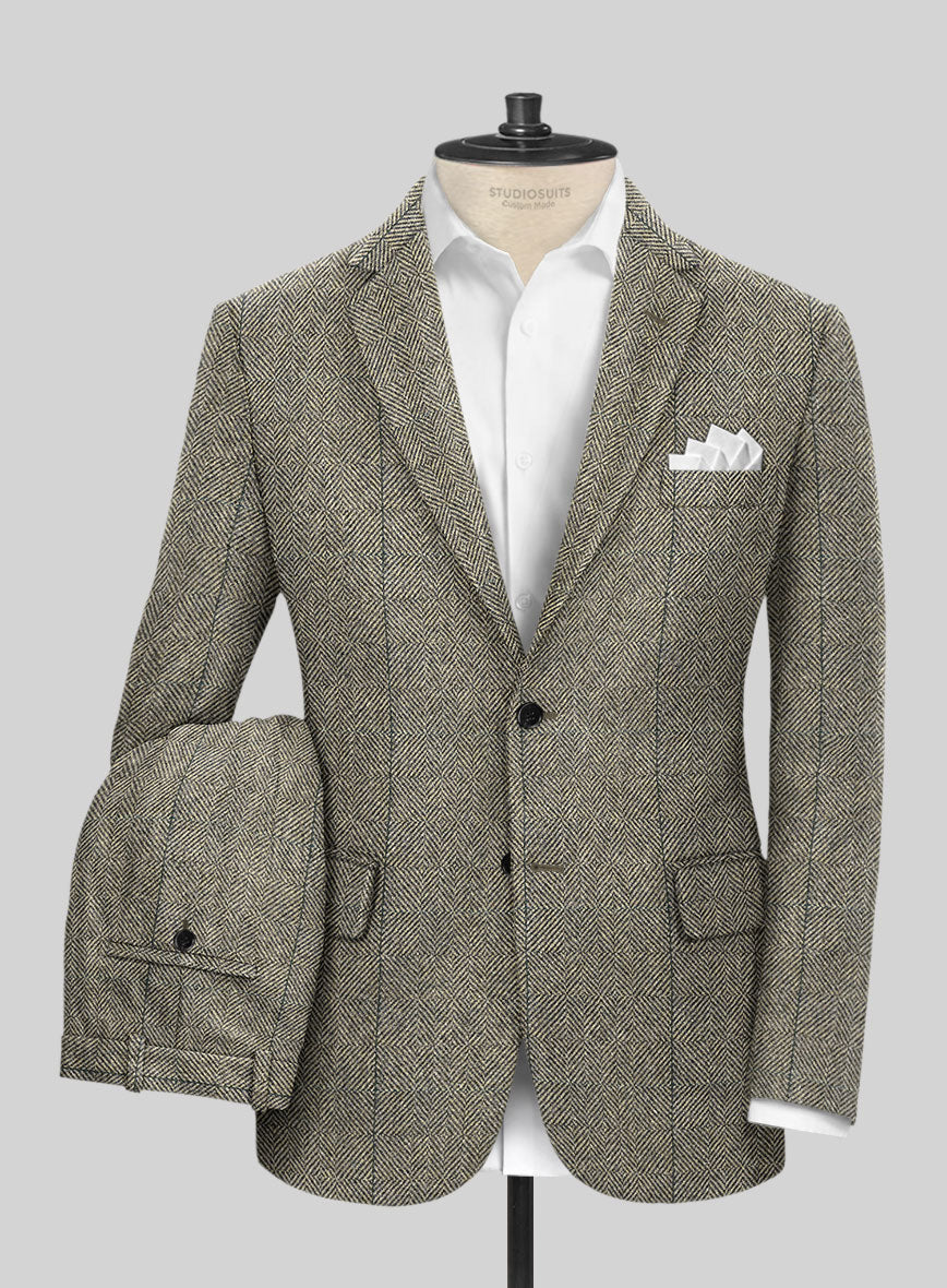 Harris Tweed Country Greige Suit - StudioSuits