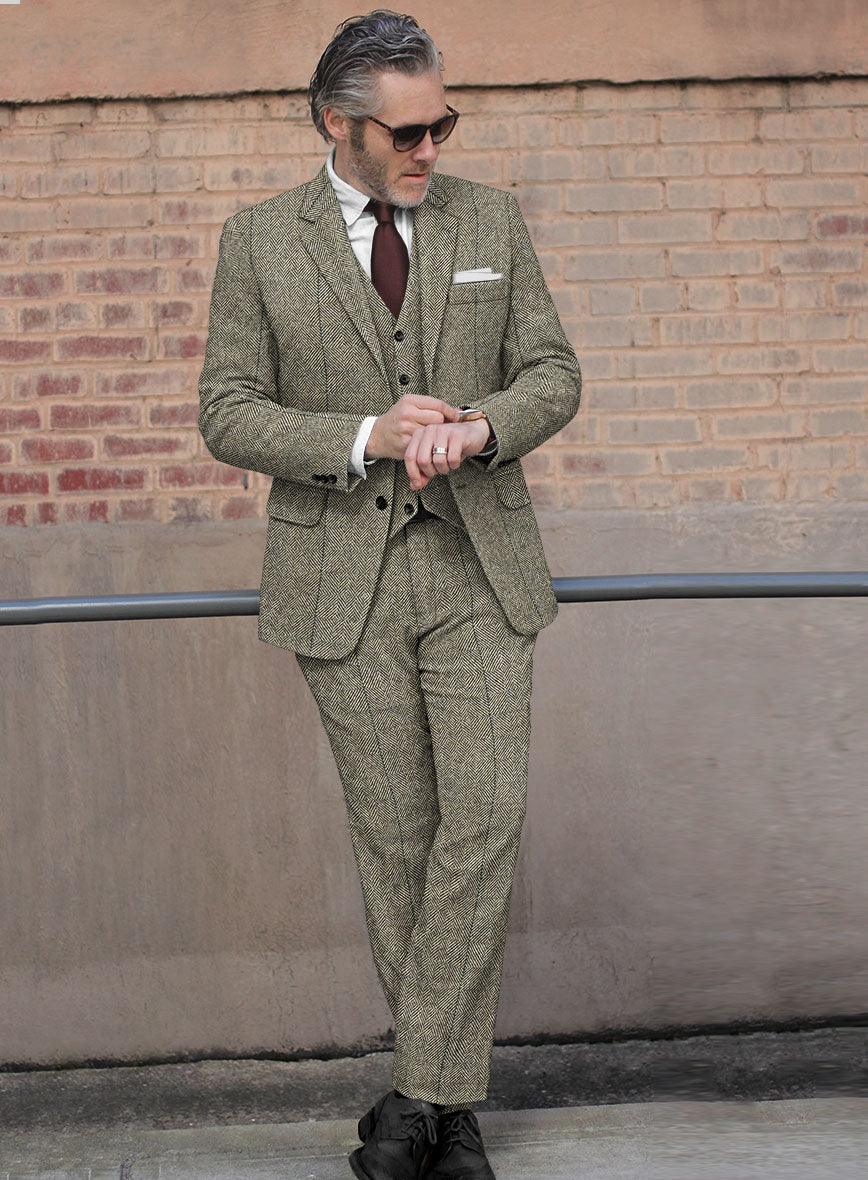 Harris Tweed Country Greige Suit - StudioSuits