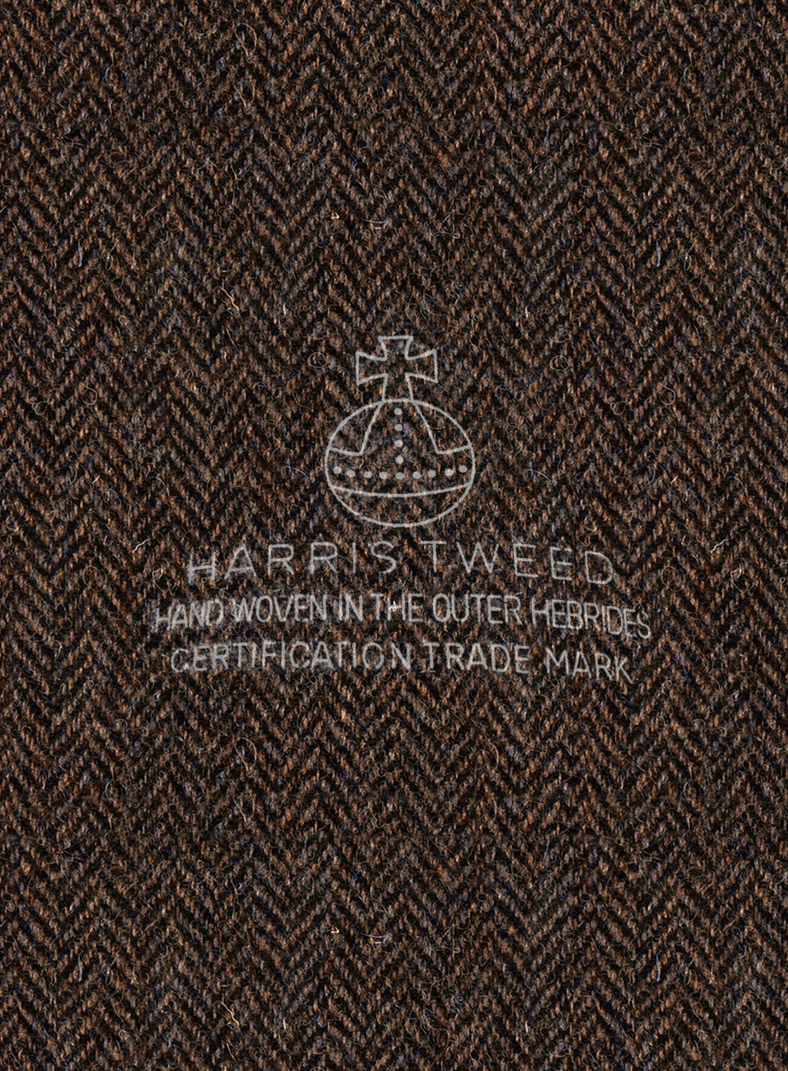 Harris Tweed Dark Brown Herringbone Pants