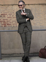 Harris Tweed Dark Gray Check Suit - StudioSuits