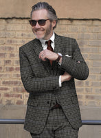 Harris Tweed Dark Gray Check Suit - StudioSuits