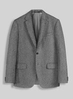 Harris Tweed Gray Herringbone Jacket - StudioSuits