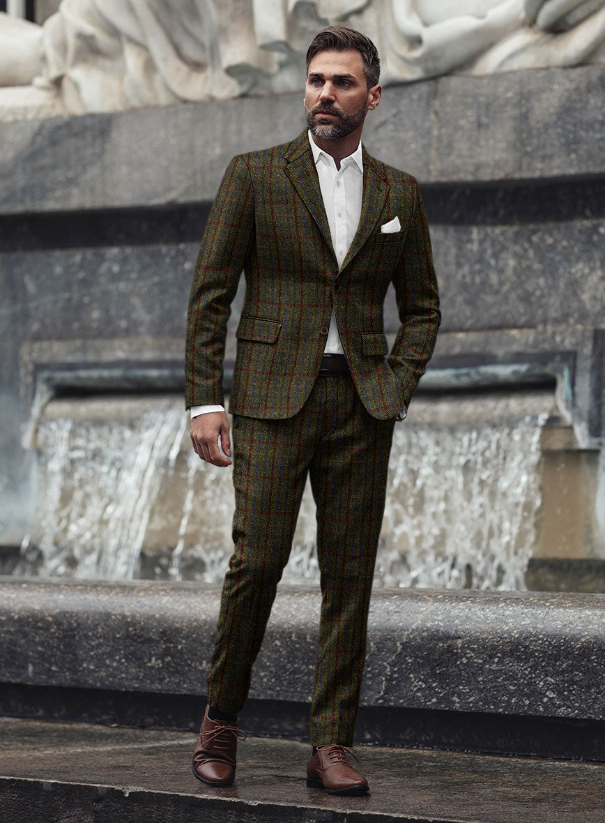 Harris Tweed Green Check Suit - StudioSuits