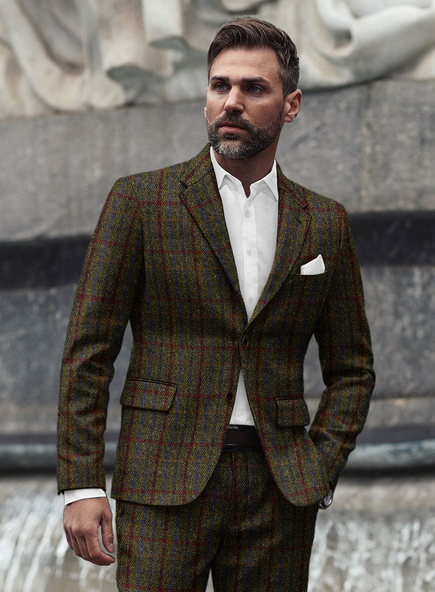 Harris Tweed Green Check Suit