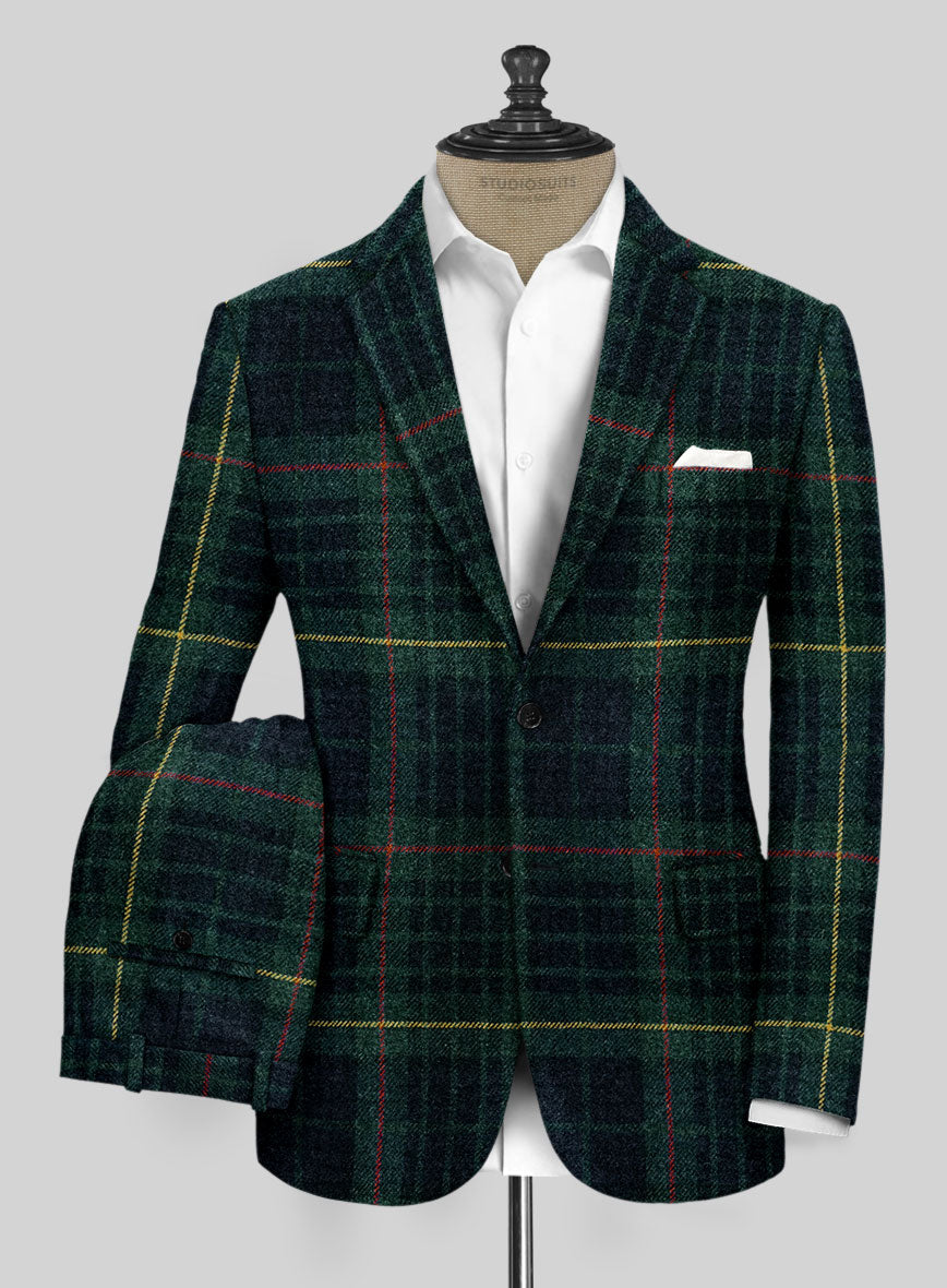 Harris Tweed Green Tartan Suit - StudioSuits