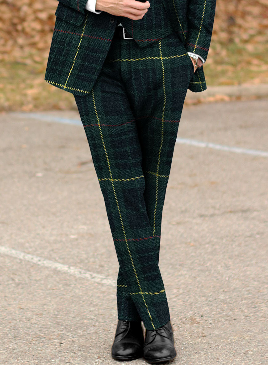 Harris Tweed Green Tartan Suit - StudioSuits