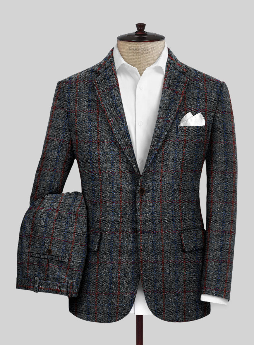 Harris Tweed Ice Blue Check Suit