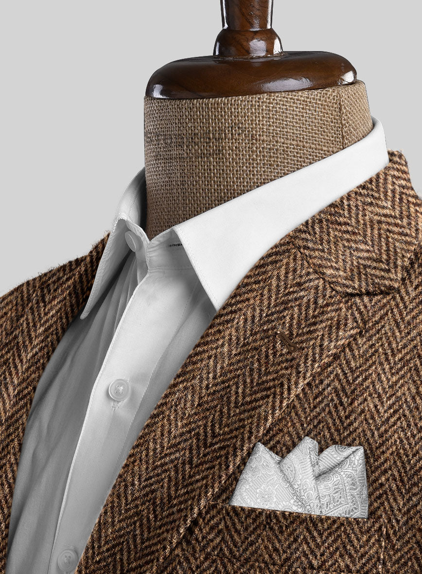 Harris Tweed Irish Brown Herringbone Suit - StudioSuits