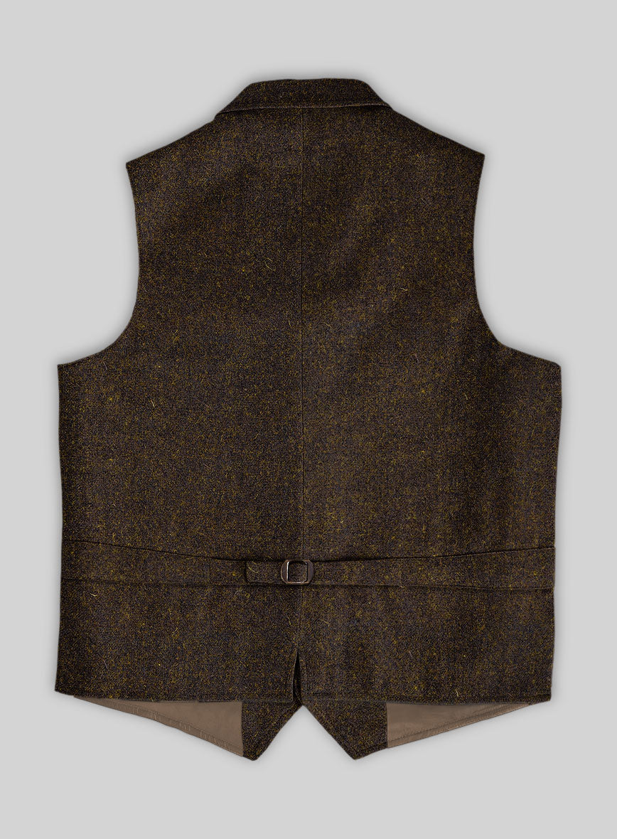 Harris Tweed Melange Dark Brown Hunting Vest