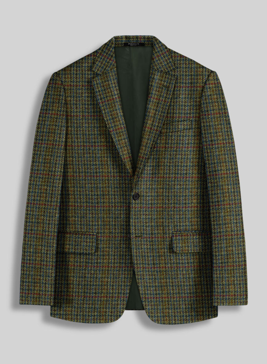 Harris Tweed Moss Green Houndstooth Jacket