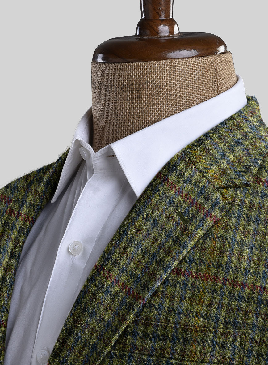 Harris Tweed Moss Green Houndstooth Jacket