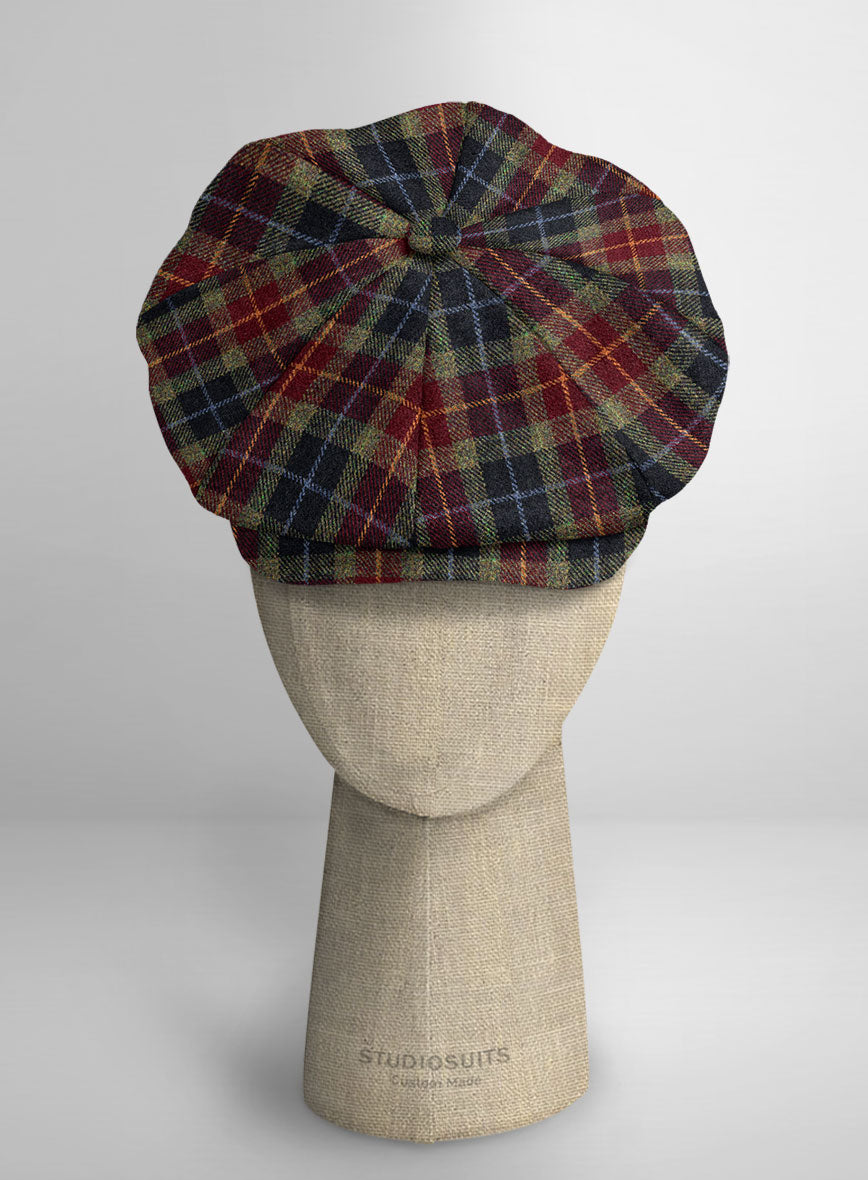 Harris Tweed Oscar Tartan Newsboy Cap - StudioSuits