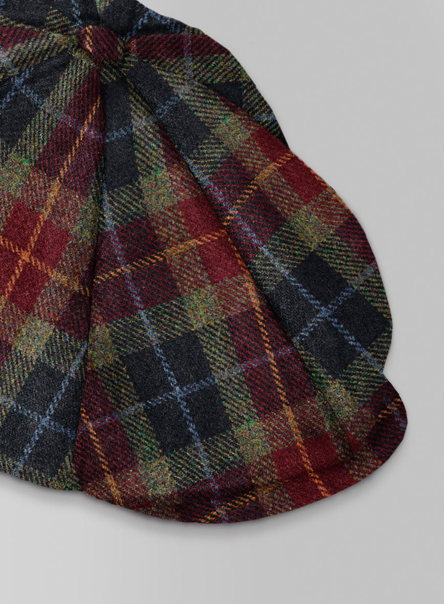 Harris Tweed Oscar Tartan Newsboy Cap - StudioSuits