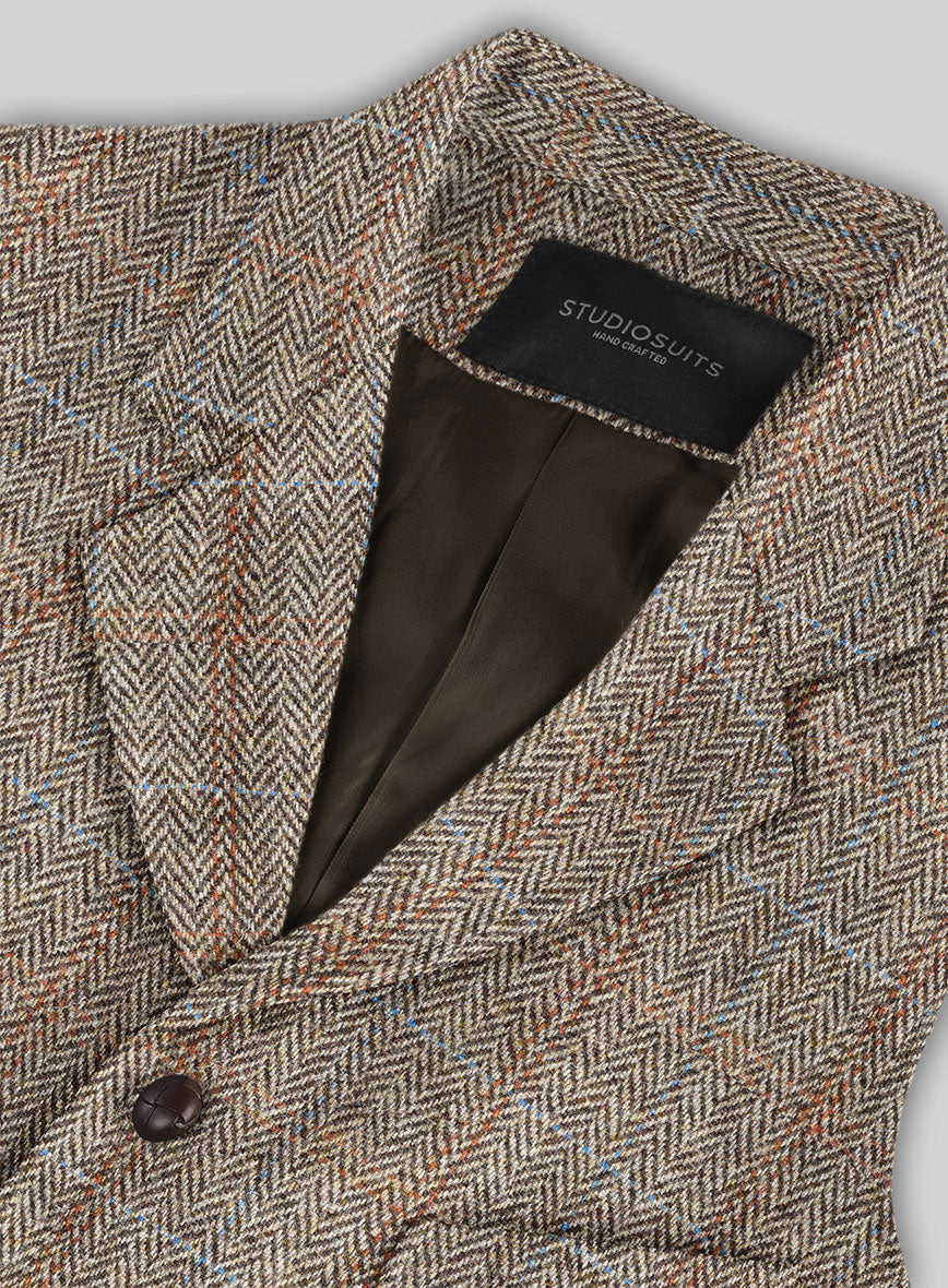 Harris Tweed Ranger Brown Hunting Vest - StudioSuits