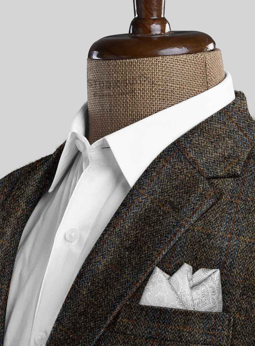 Harris Tweed Ranger Gray Blue Jacket - StudioSuits