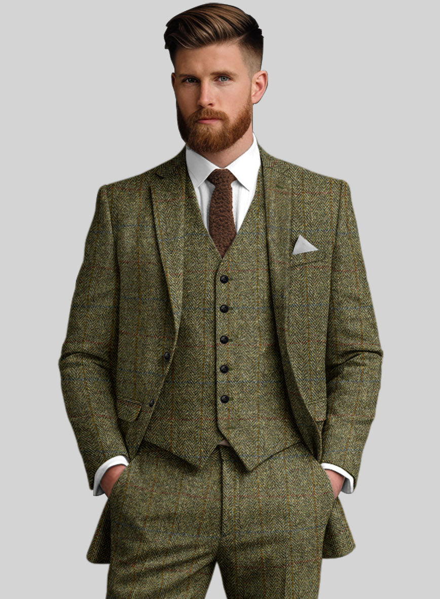 Harris Tweed Ranger Green Jacket - StudioSuits