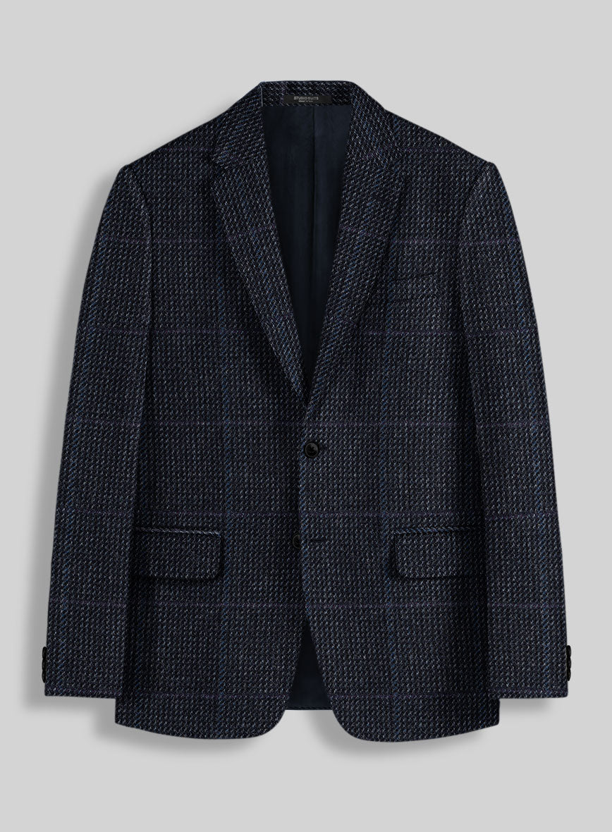 Harris Tweed Rope Blue Jacket - StudioSuits