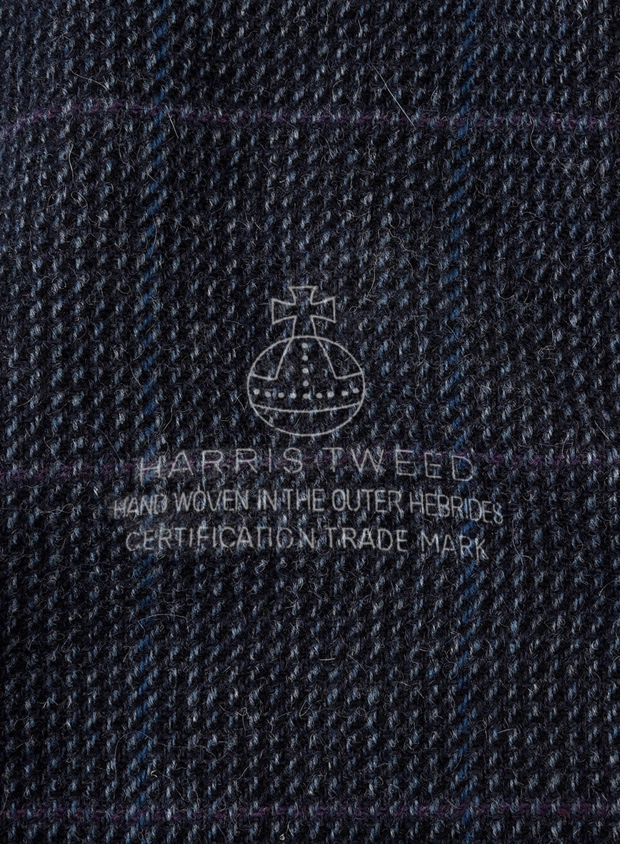 Harris Tweed Rope Blue Jacket - StudioSuits