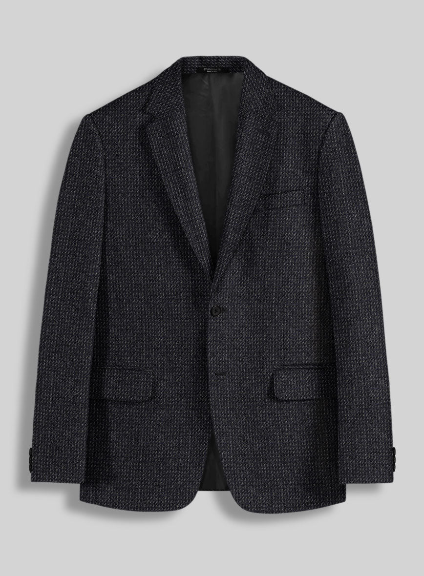 Harris Tweed Rope Dark Blue Jacket - StudioSuits