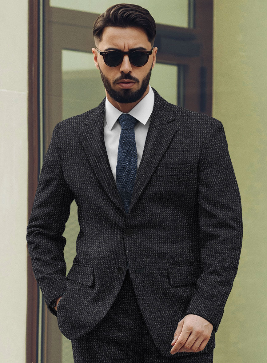 Harris Tweed Rope Dark Blue Jacket - StudioSuits