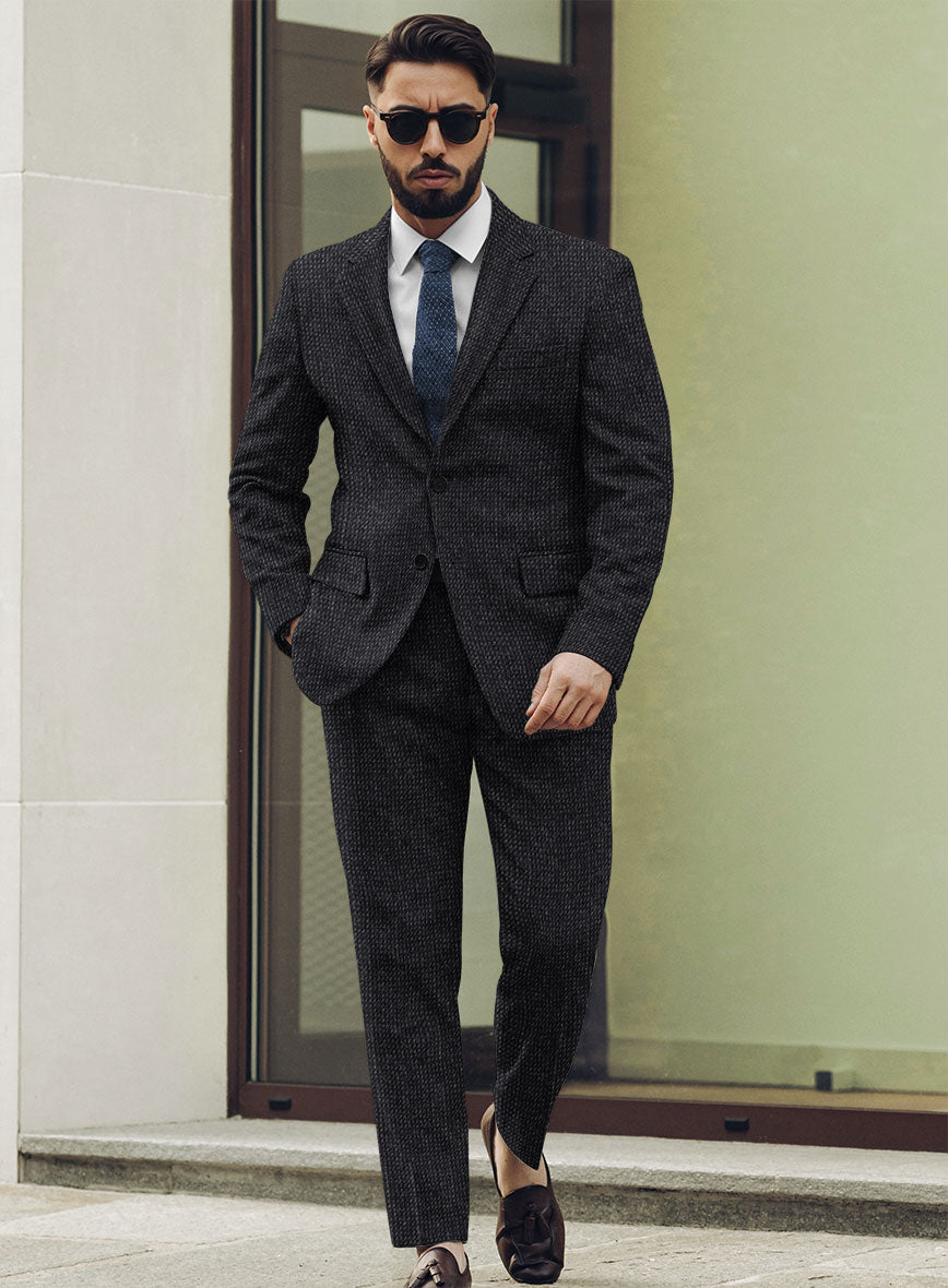 Harris Tweed Rope Dark Blue Suit - StudioSuits